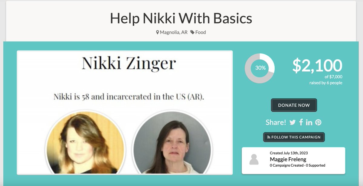 🚨PLEASE help us: Nikki Zinger has spent over 30 years in prison for murdering her mother - her only family. DNA proves the prosecutions theory was wrong. Nikki is innocent and needs our help just to survive inside. Learn more at the link below and SHARE:
linktr.ee/FreeNikkiZinger
