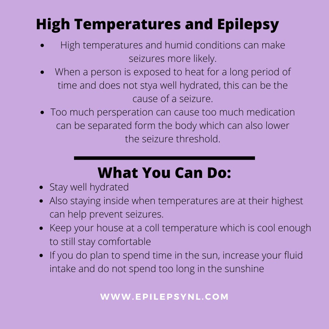 What to know when there are high temps and you have epilepsy
#epilepsyawareness https://t.co/gTvnVvieJm