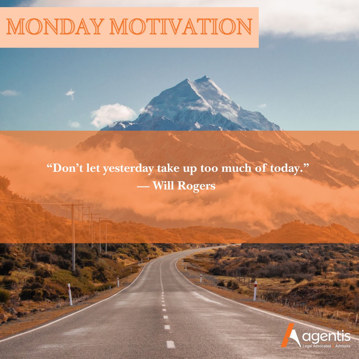 AgentisLaw's tweet image. There is no time limit to success; look forward to the endless possibilities the road ahead has to offer. #MondayMotivation #NoStoppingSuccess #ThinkingForward