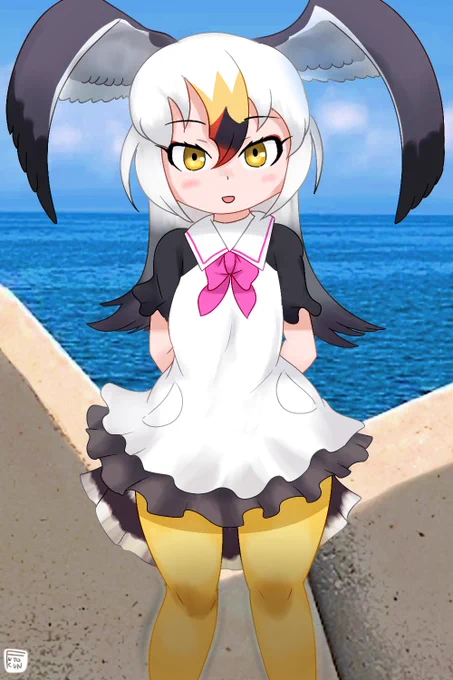 こんばんは 海の日に海っぽい絵再掲マンです #けものフレンズ