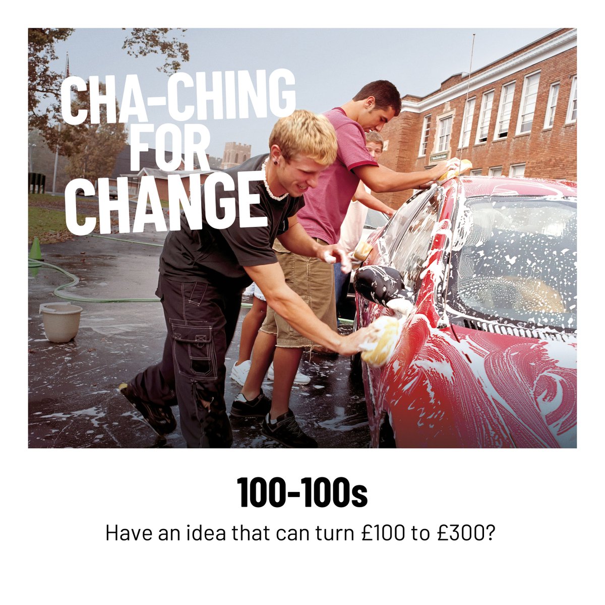 📣CALLING TEACHERS📣

Do you or your students have an idea that can turn £100 to £300? Put it to the test and help raise funds for fairer housing! 
Join our 100-100s challenge and Shelter will send you £100 seed fund to grow with your business initiative or fundraising venture.