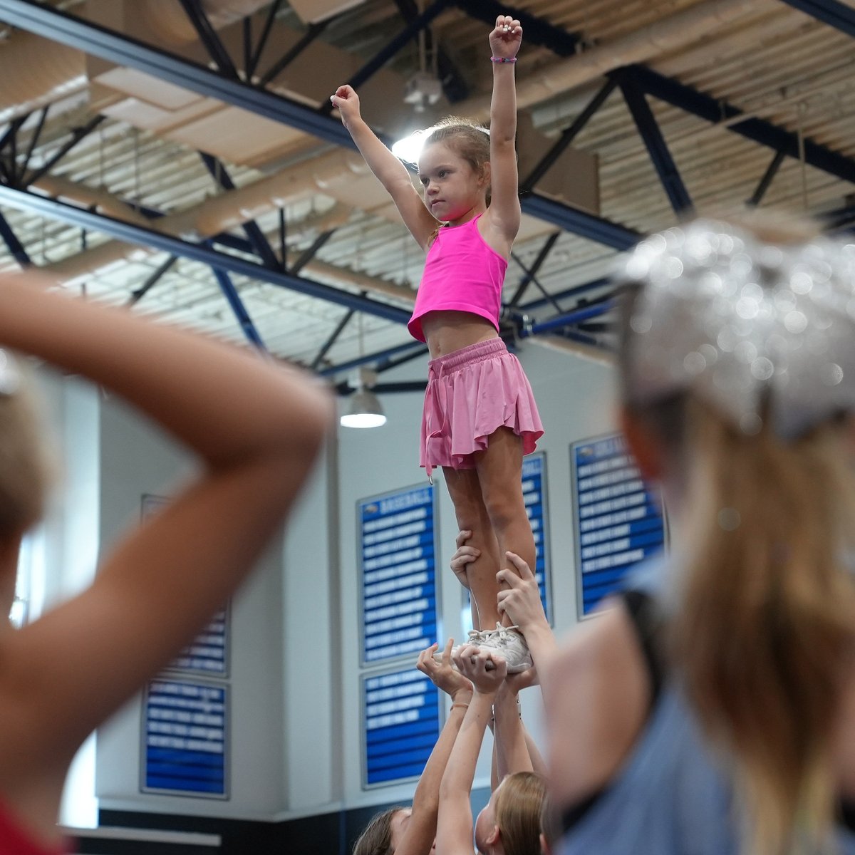 MPCAthletics's tweet photo. Who is ready for some Friday Night Lights? Our #MPCSSummerPrograms camp attendees are definitely ready! These future student-athletes have enjoyed learning the fundamentals of football, speed and agility, conditioning, and cheerleading with our experienced coaches and staff! https://t.co/ndsChRBCTt
