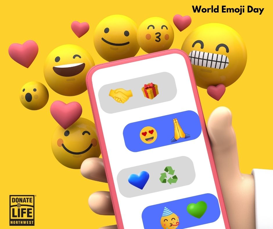 donatelifenw's tweet photo. Today is World Emoji Day. Reply to our tweet, using emojis, to show us how you feel about organ, eye, and tissue donation and transplantation! 😍💝🎁
#DonateLife #WorldEmojiDay https://t.co/7FZPt3P2gf