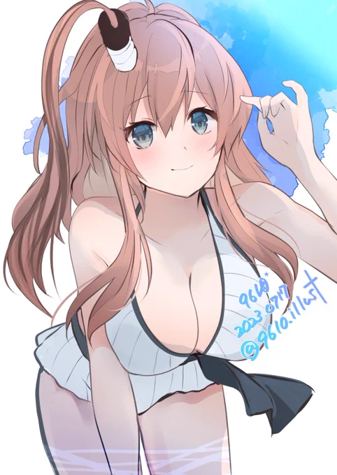サラトガさん(+27分)#艦これ版深夜の真剣お絵描き60分一本勝負 #艦これ版真剣お絵描き60分一本勝負_20230717 