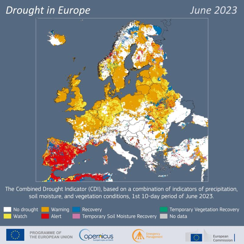 hope_enpie's tweet photo. Usted está aquí. Mapa de sequía en Europa.

Las elecciones van de esto. Futuro sí o futuro no. Futuro o desierto. 
El país europeo que más tiene que perder con la crisis climática es también el que más tiene que ganar con la transición verde.

+Info https://t.co/KpI5aqb6bD https://t.co/pDDlW45Eyc
