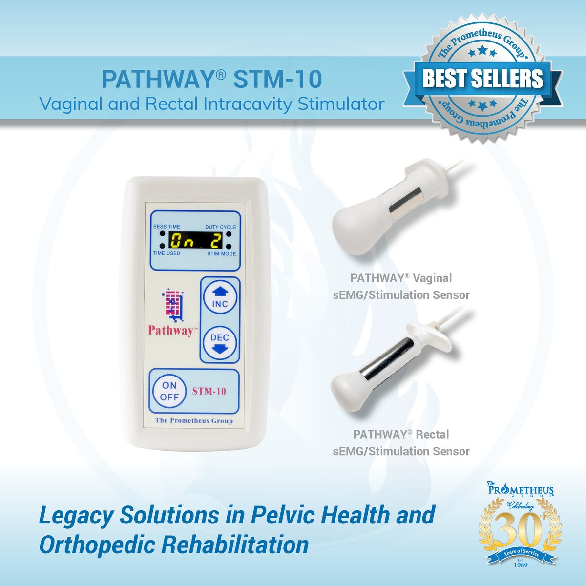 The Pathway® STM-10 Vaginal and Rectal Intracavity Stimulator. Contact us today to at (800) 442-2325 to learn more.

#Pelvic, #PelvicFloor, #PelvicHelath, #PelvicFloorTherapy, #PelvicFloorRehabilitation, #Rehabilitation, #Stimulation