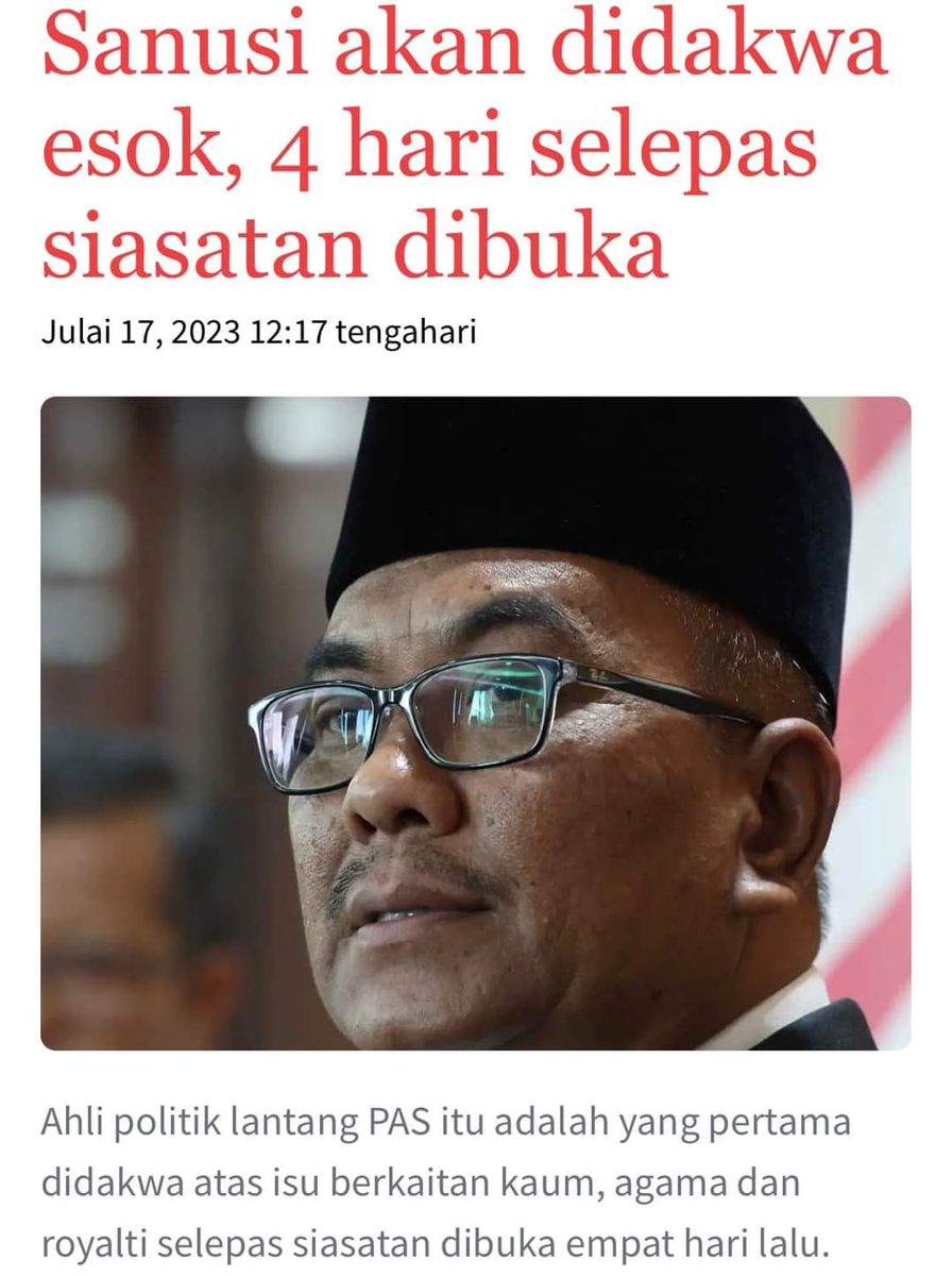 HelmiAli19's tweet photo. Sanusi akan jadi hero apabila dia kena charge atas kononnya jenayah menghina sultan. https://t.co/hOfRknUlcq
