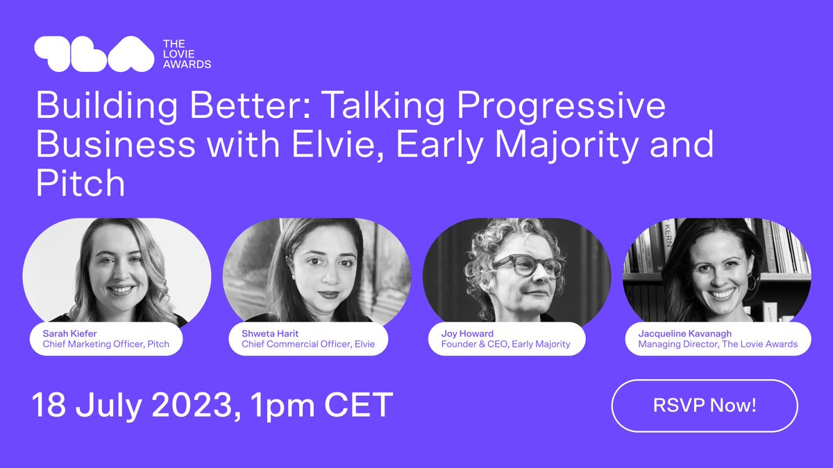 lovieawards's tweet image. Don’t forget to RSVP to tomorrow's virtual panel with European industry pioneers @elvie, @Pitch and @earlymajority to join us at 1 pm CET! bit.ly/3D6W3Ct

And bring your questions about impact-focused business models for the live Q&amp;amp;A!