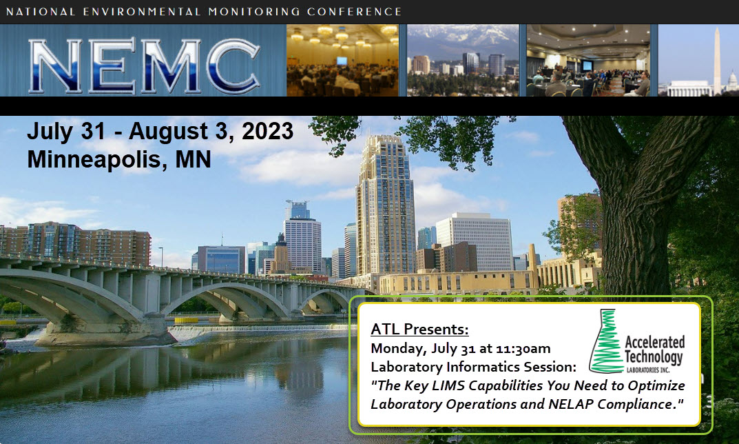 LIMS_Solutions's tweet image. ATL is scheduling appointments to discuss your interest in #LIMS #LaboratoryInformationManagementSystems at the 2023 #NationalEnvironmentalMonitoringConference. Time slots are filling up! Please contact Mike Budz at mbudz@atlab.com. atlab.com/2023/06/27/atl…