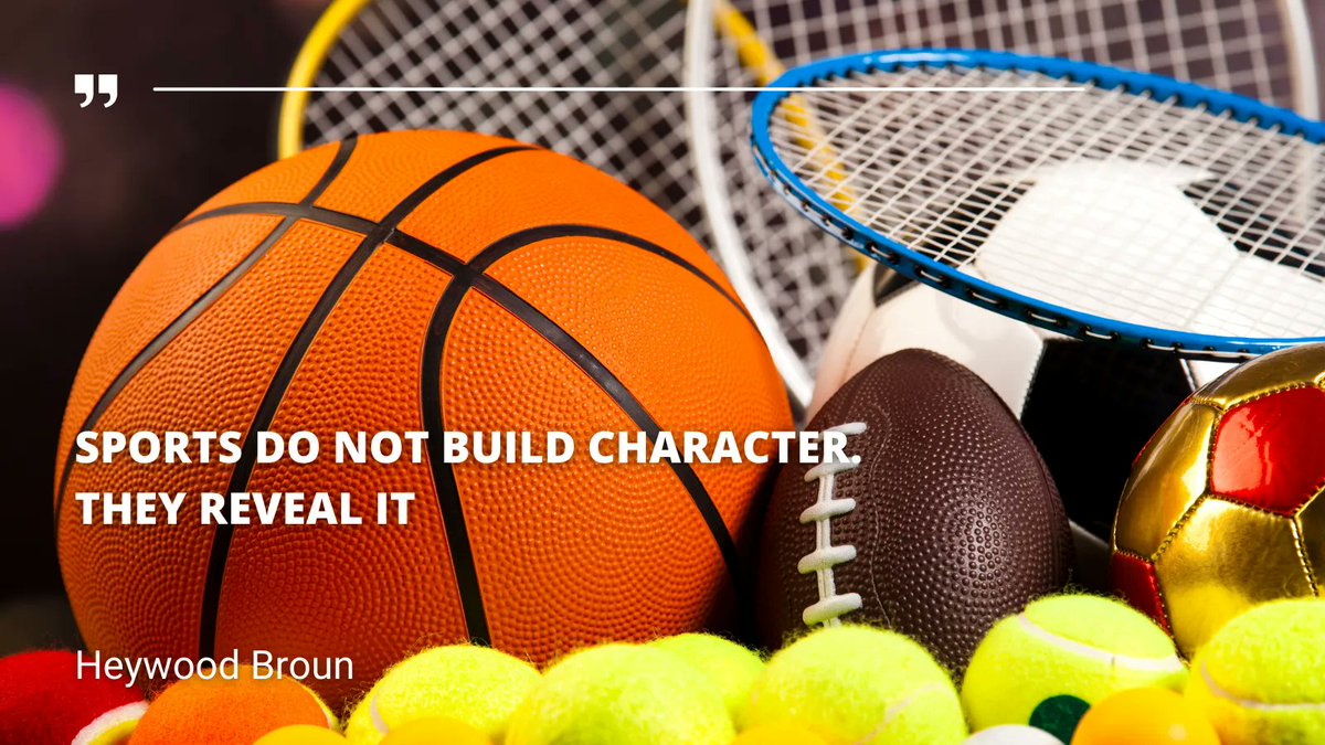 CBSi_Dennis's tweet photo. "Sports do not build character. They reveal it." - Heywood Broun https://t.co/j9X4hKFNJc