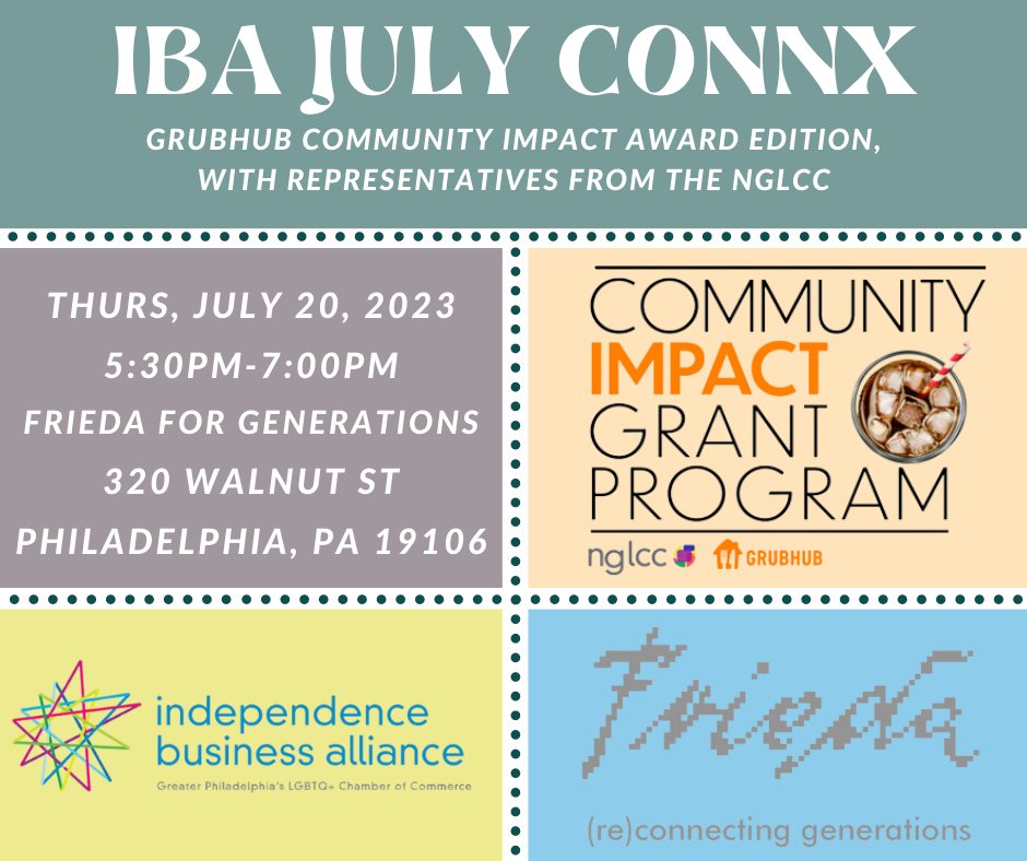 UPCOMING IBA EVENTS ✨ THIS WEEK: July ConnX on Thursday, July 20th at 5:30pm. lnkd.in/e7HpNyzJ NEXT WEEK: Lunch & Learn on Thursday, July 27th at 12pm, what sustainability means for your business. lnkd.in/eqT9bAAE @NGLCC @Grubhub @sbnphila