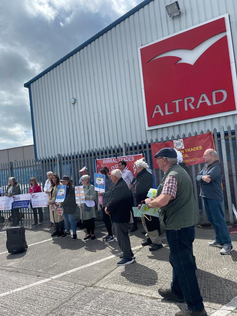 Helen Tomlin (@tomlintowers) on Twitter photo Our <a href="/PIandMedNeg/">Irwin Mitchell Personal Injury & Med Neg</a> colleague, Gerry Coombs, attended the #CapeMustPay demo at <a href="/altrad_services/">Altrad UK, Ireland & Nordics</a> <a href="/RMDKwikform/">Altrad RMD Kwikform</a> offices today, to repeat the <a href="/AsbestosForum/">Asbestos Victims Support Group Forum UK</a> demands that Altrad, successor to the notorious Cape company, donate £10m to #mesothelioma research. Great to see the support! Our <a href="/PIandMedNeg/">Irwin Mitchell Personal Injury & Med Neg</a> colleague, Gerry Coombs, attended the #CapeMustPay demo at <a href="/altrad_services/">Altrad UK, Ireland & Nordics</a> <a href="/RMDKwikform/">Altrad RMD Kwikform</a> offices today, to repeat the <a href="/AsbestosForum/">Asbestos Victims Support Group Forum UK</a> demands that Altrad, successor to the notorious Cape company, donate £10m to #mesothelioma research. Great to see the support!