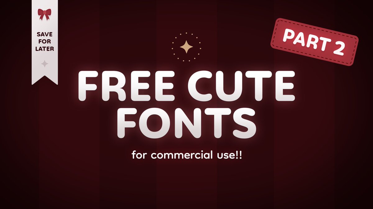akamepsps's tweet photo. — ✦ FREE fonts for commercial use! PART 2 

More cute fonts for you who are tired of using oduda bold in all your projects 🫡

rts / likes to reach others designers ~ ❤️ https://t.co/CWHC3ApbtX
