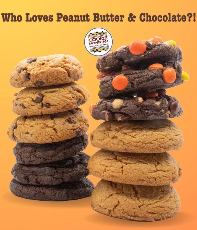 Are you a fan of the delicious combination of Peanut Butter &amp; Chocolate? Look no further! Our limited edition Reese's Cookies are now available in select locations, along with other mouth-watering options like Peanut Butter, Peanut Butter Chocolate Chip &amp; Double Chocolate!