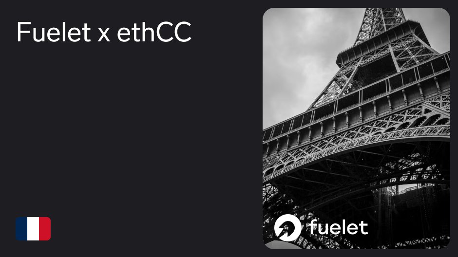 Bonjour, France! 🌆
The Fuelet team is at the <a href="/EthCC/">EthCC - Ethereum Community Conference</a> in Paris! 🤩

If you want to meet our CEO @eugenevirnik and our CTO @mpoplavkov there, dm us! 📩