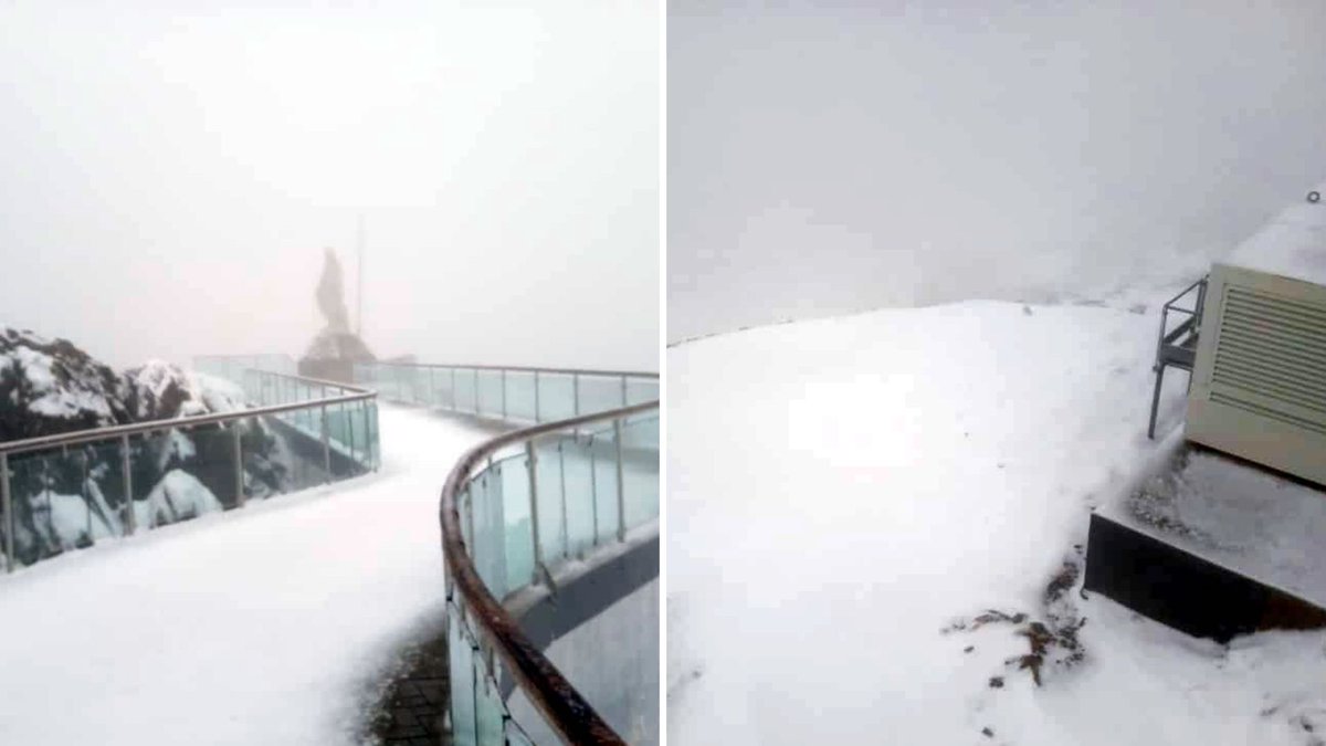 Maravilloso. FOTOS | Así fue la nevada en el Pico Espejo de Mérida de este fin de semana