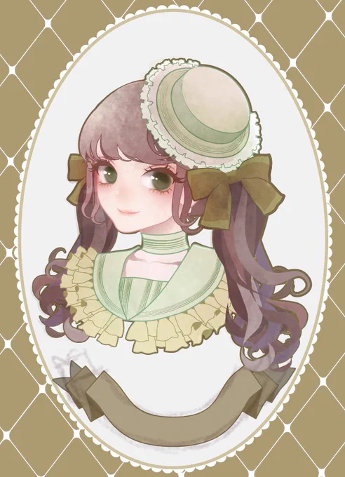 前髪変えるとけっこう違うねー #イラスト #お絵描き #製作過程 #創作