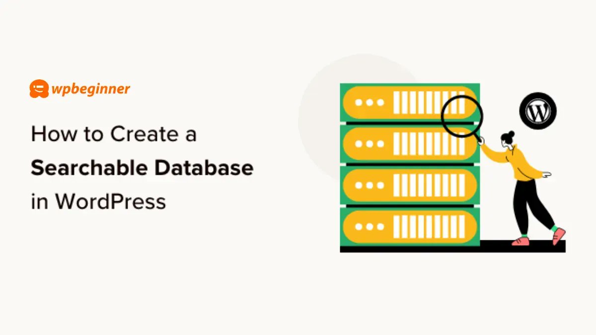 wpbeginner's tweet photo. Harness the potential of your data with a searchable #database ๐
This allows you to easily store, manage, and update all the #data on your site in a central location!
Here's how to easily create a #searchable database in #WordPress โฌ๏ธ
https://t.co/6qYhyBEKOd https://t.co/BmrLlO36UC