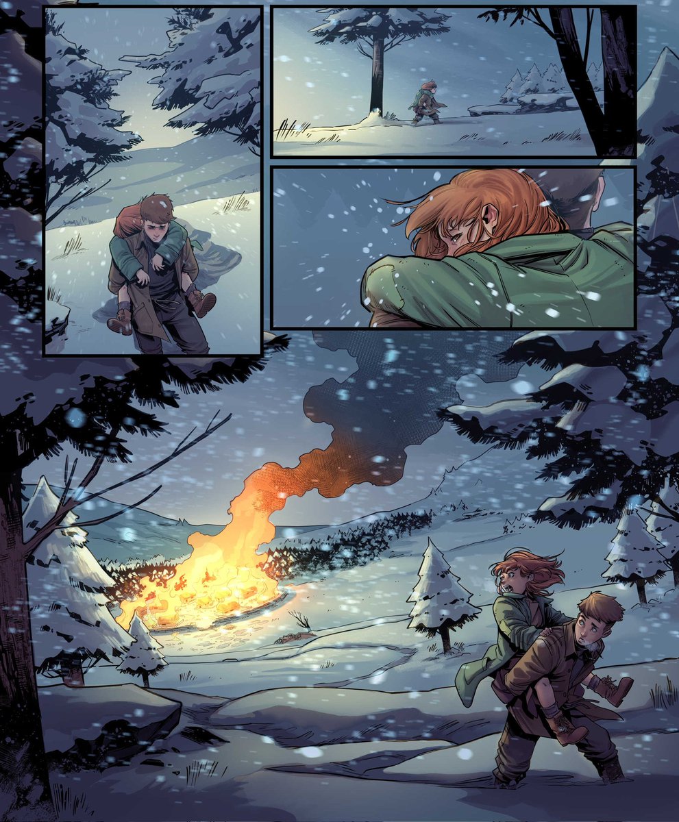 EDENFROST 📖

"After losing their parents in a pogrom, teenage siblings Alex and Yuli use the mystical power of a Golem to survive the chaos of the Russian Civil War."

Written by <a href="/WrathOfTish/">Amit Tishler</a>, art by me, lettering by <a href="/TaylorEspo/">🇦🇷 Taylor Esposito, Ghost Glyph Studios,letterer</a>, supervised by <a href="/jamesbemmett/">James Emmett is either editing or trying to sleep!</a>.

For <a href="/MadCaveStudios/">Mad Cave Studios</a>