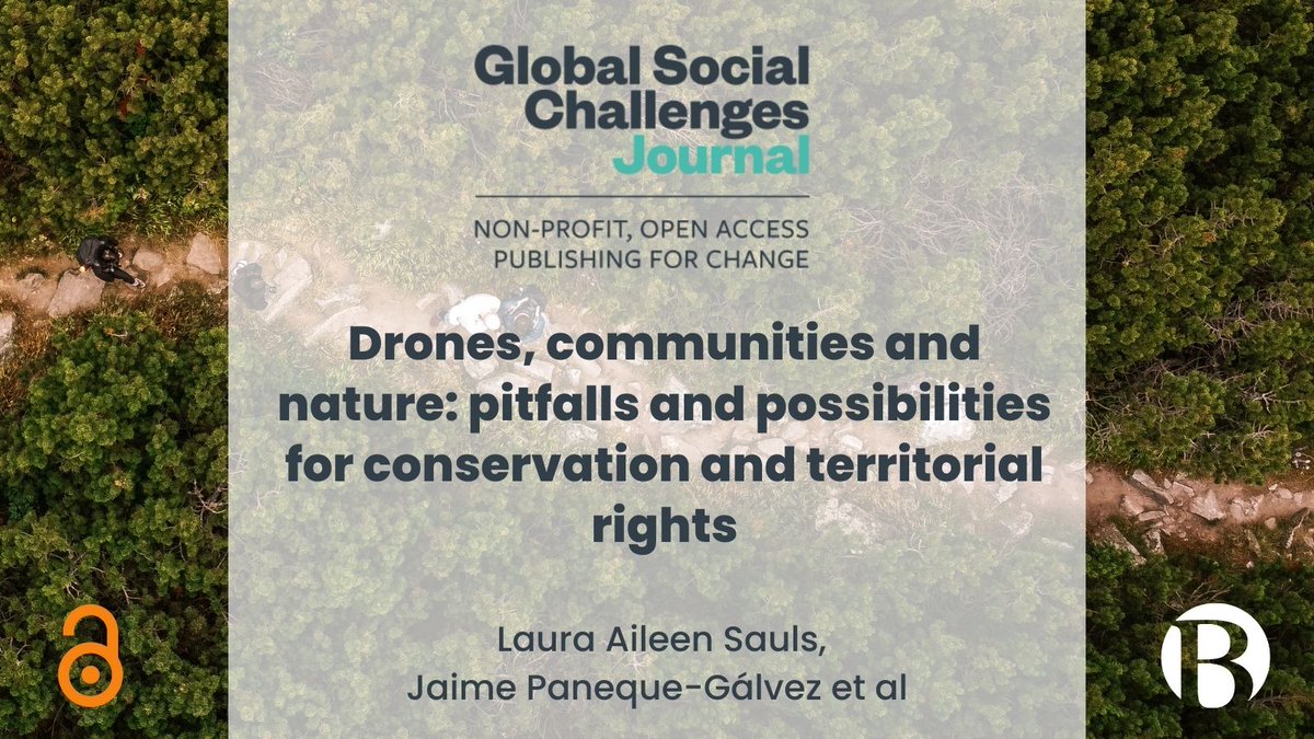GSC_Journal's tweet photo. Read it with #OpenAccess :
Drones, communities and nature: pitfalls and possibilities for conservation and #TerritorialRights by @laurla11 et al 
https://t.co/zrrJfPBgYv
@CIFOR @ConservConflict https://t.co/SXBHVSZzSk