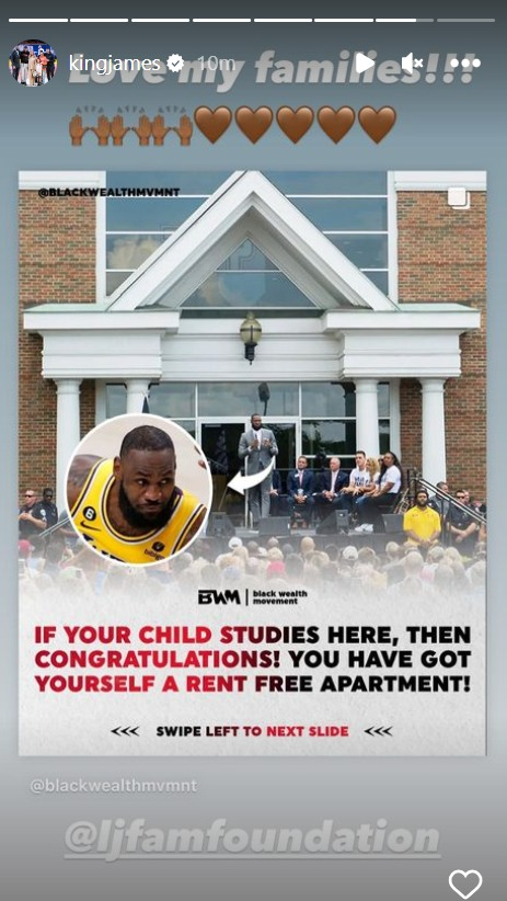 NBACelebsUpdate's tweet photo. LeBron James built a building for his students and their families https://t.co/MzSijtL13v