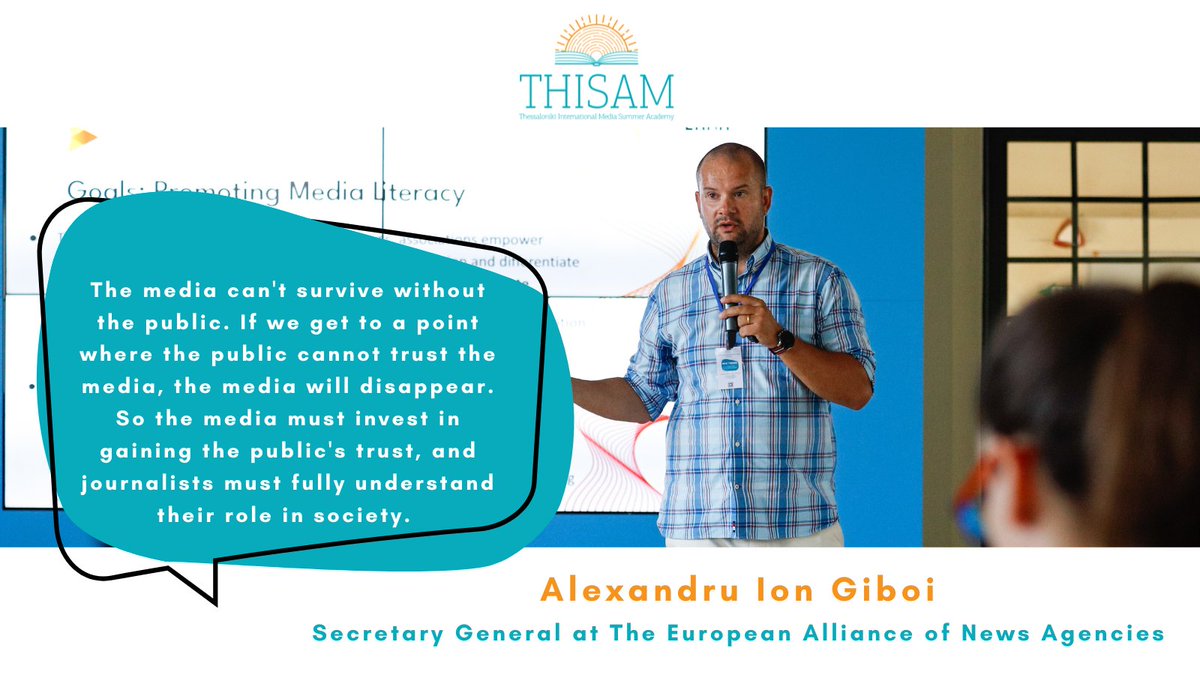 jour_school's tweet photo. #THISAM #quotes | Alexandru Ion Giboi, speaking on "The Role of Media Associations in the Development of Democratic Societies. Case Study: The European Alliance of News Agencies". https://t.co/vyZlBSJaVd