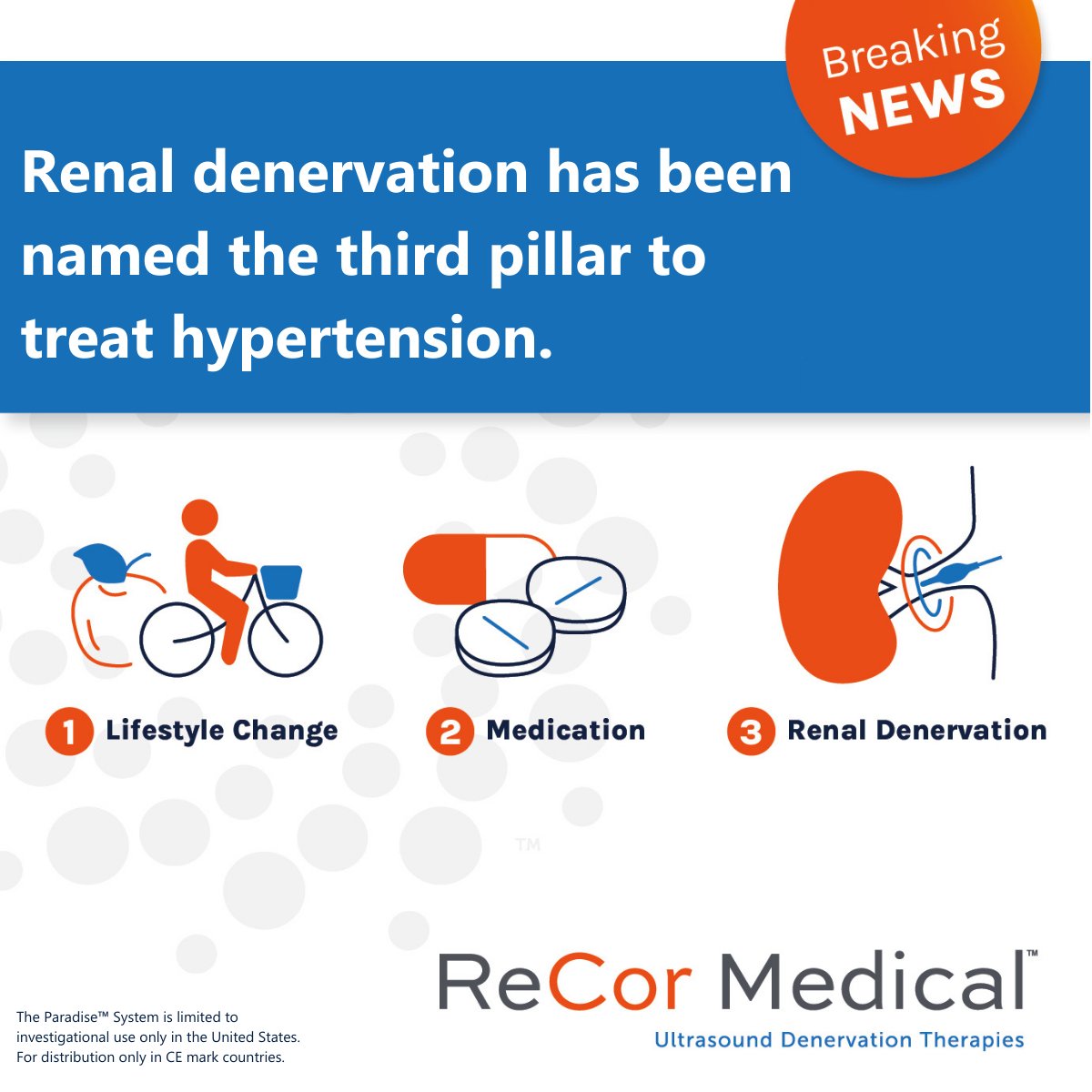 Recor Medical (@recormedical) on Twitter photo After the <a href="/escardio/">European Society of Cardiology</a> published their consensus paper, the <a href="/ESHypertension/">European Society of Hypertension</a> also officially names renal denervation therapy as the third pillar to treat #Hypertension.
Learn more here: recormedical.com/our-technology/
#RDN #Cardiovascular #ESH2023 After the <a href="/escardio/">European Society of Cardiology</a> published their consensus paper, the <a href="/ESHypertension/">European Society of Hypertension</a> also officially names renal denervation therapy as the third pillar to treat #Hypertension.
Learn more here: recormedical.com/our-technology/
#RDN #Cardiovascular #ESH2023