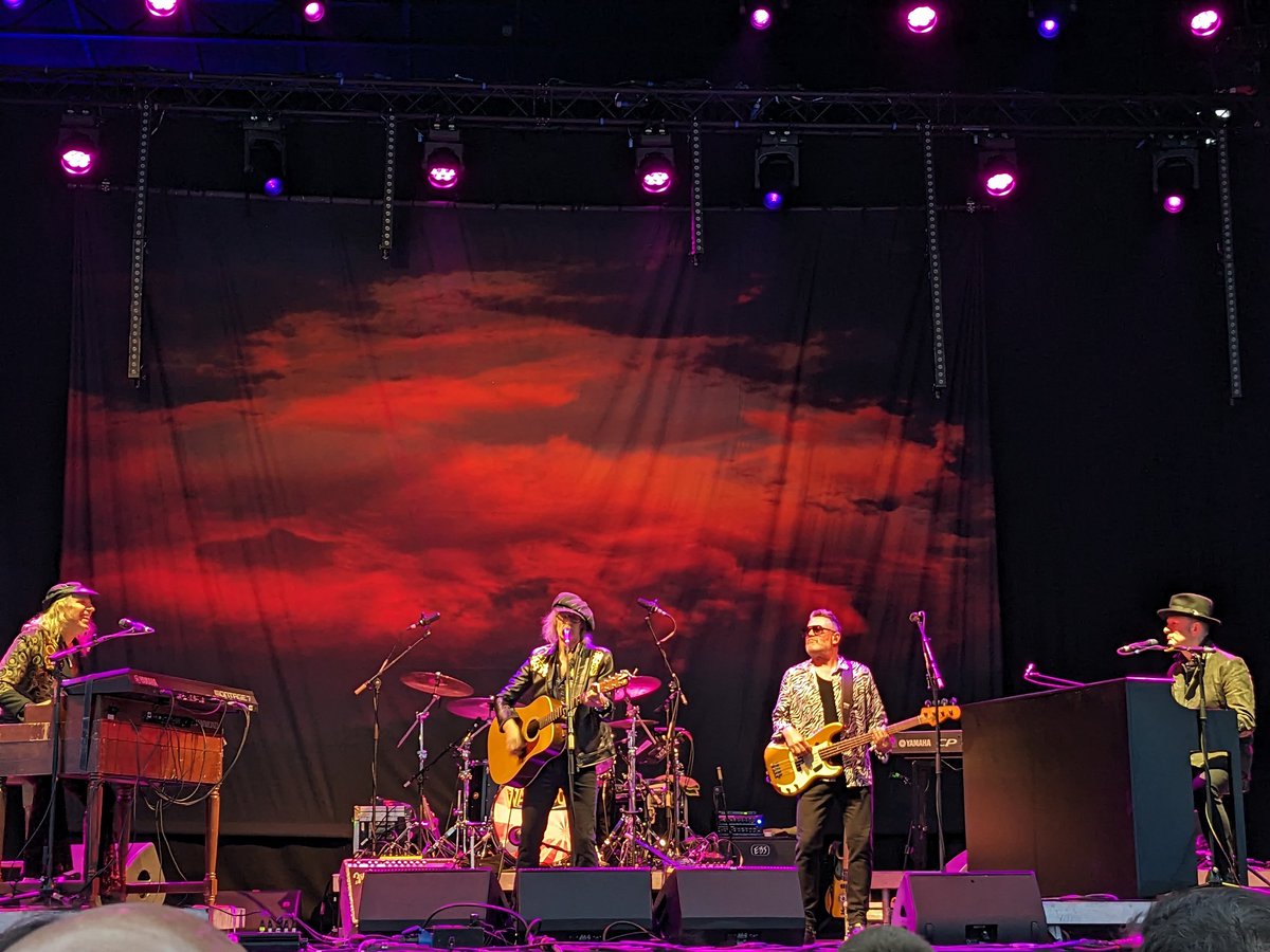 ALHorne1963's tweet photo. Wow! The @WaterboysMusic literally blew the rain away at @FolkByTheOak yesterday. Thank you @MickPuck, Brother Paul Mr James, Aongus and Eamon. You guys are a force of nature! https://t.co/VReg3z7c1s