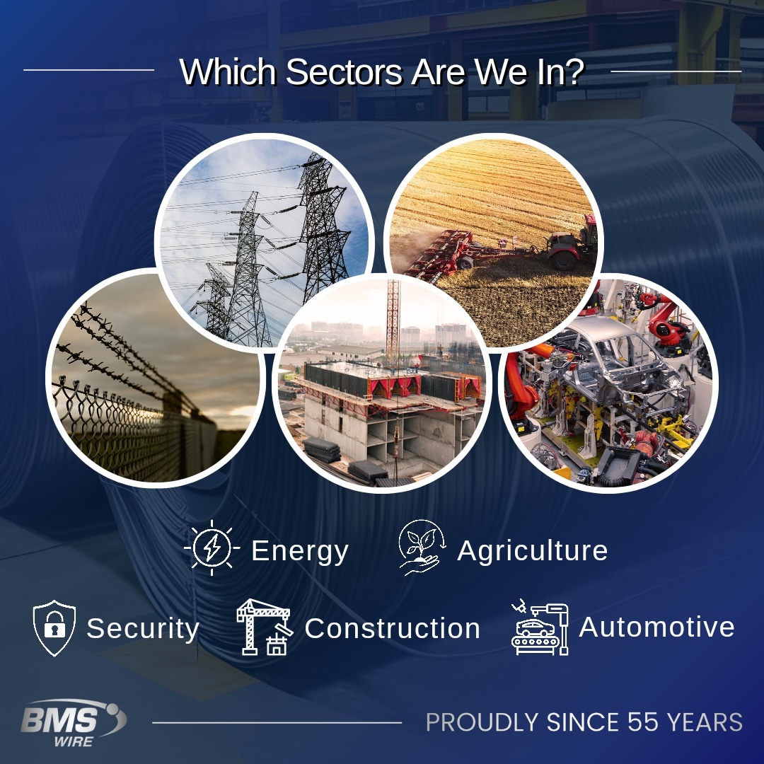 Bms_wire's tweet photo. Temelleri 1968 yılına dayanan BMS TEL, yıllık 72.000 ton üretim kapasitesiyle Enerji, Tarım, İnşaat, Otomotiv ve Güvenlik gibi önemli sektörlere yarı mamül ve mamül tedarik etmeye devam etmektedir. 

#BMSWIRE #BMSTEL #BMSTL #wire #steelwire #export https://t.co/7SVagBhEXK