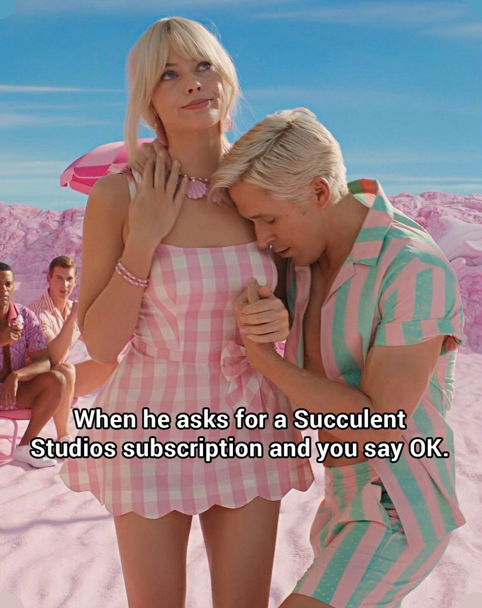 Such an accurate reaction 😂💖⁠ #succulents #meme #barbie