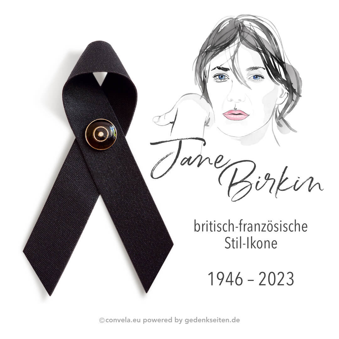 🎤📽️ In Gedenken an die großartige Sängerin und Schauspielerin Jane Birkin, die im Alter von 76 Jahren in Paris verstorben ist.📽️#rip #restinpeace #janebirkin #unvergessen #trauer #ingedenken #unforgotten #inmemory #inmemoriam #mourning #inremembrance #trauerschleife #gedenken