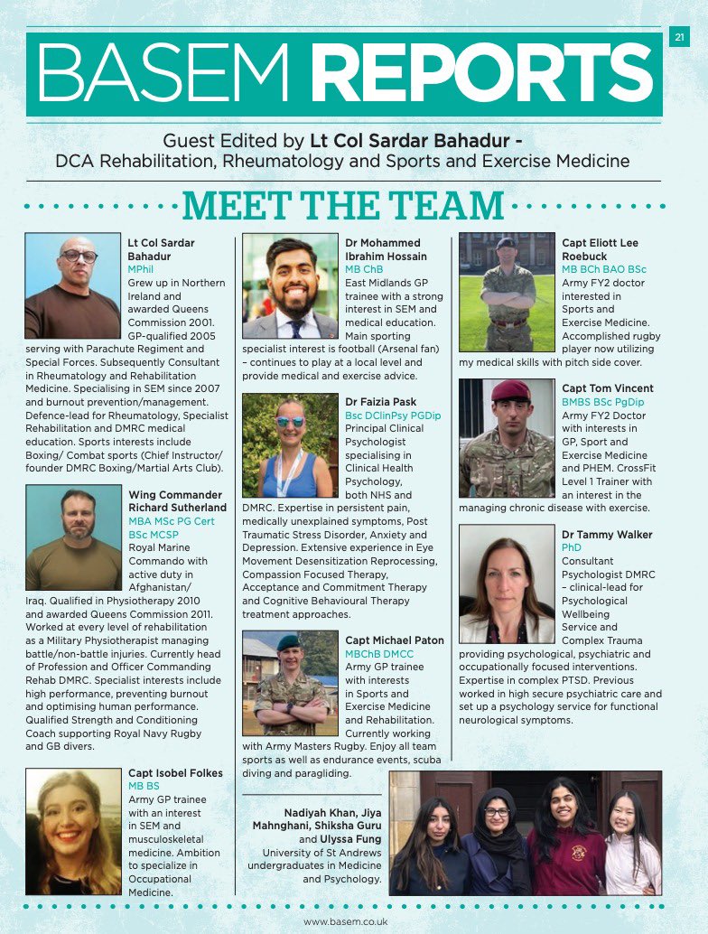 Lt Col Bahadur &amp; his team of budding authors from the DMRC, have submitted several articles to the Summer edition of the BASEM newsletter. Col Sardar’s aim is to collaborate militarily &amp; civilian expertise,improving healthcare for all patients. <a href="/DMS_MilMed/">Defence Medical Services</a>