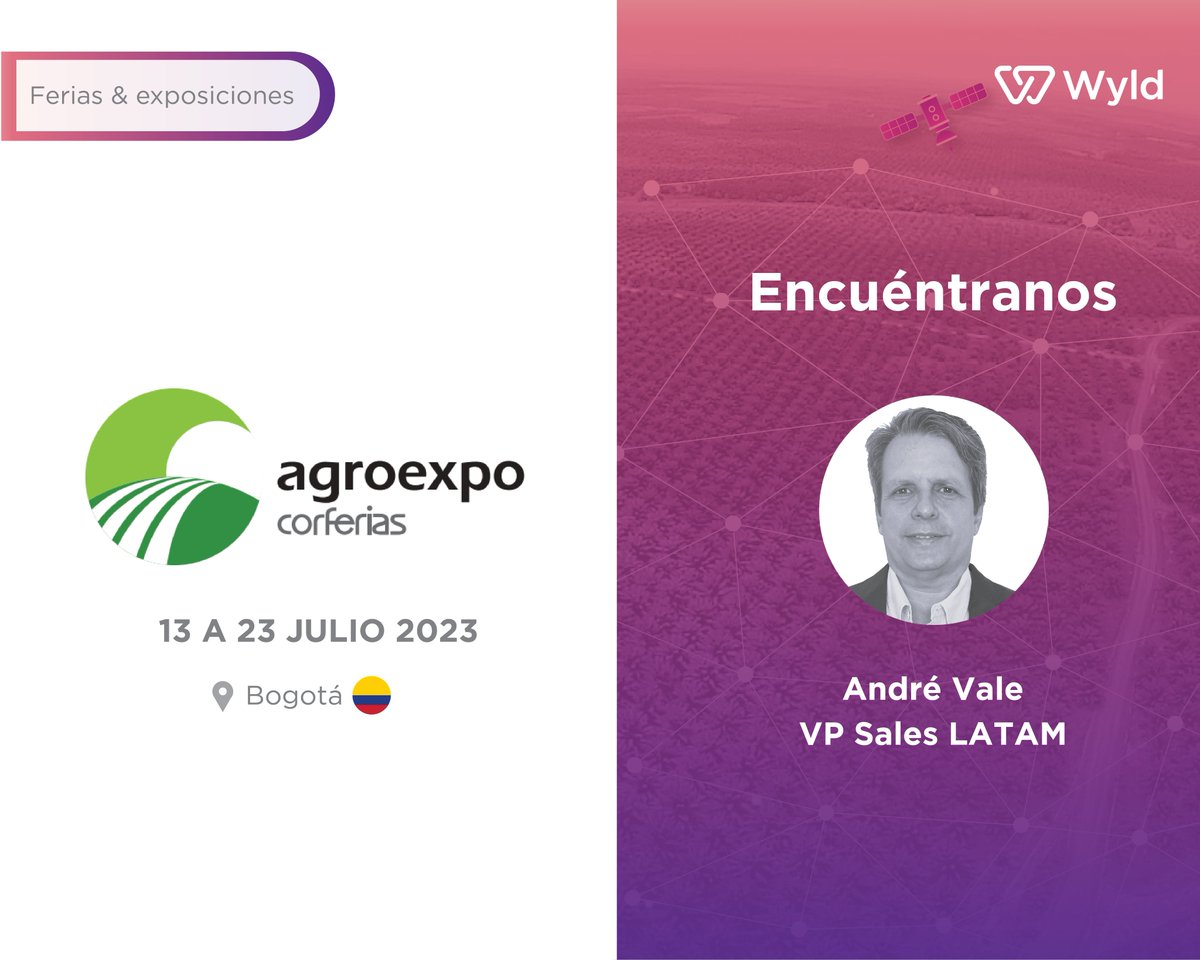 WyldNetworks's tweet image. Únete a nosotros esta semana en la Agroexpo Bogotá 2023 y descubre cómo nuestra innovadora conectividad de sensor a satélite puede potenciar tu negocio agrícola. 

#AgroexpoBogotá2023 #satelite #conectividadIoT #agronegocios #agrotech #wyldnetworks