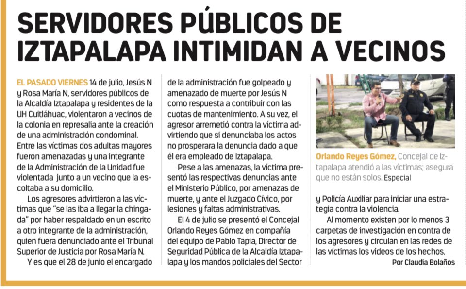 URGE ATENCIÓN @FiscaliaCDMX @PDI_FGJCDMX @ProsocCDMX GRACIAS @OrlandoReyes_G @ClaraBrugadaM por la atención, esperemos que pronto podamos #VIVIRSINVIOLENCIA Por lo pronto, por mi seguridad, estoy lejos de casa sin poder regresar por temor a mi integridad.…