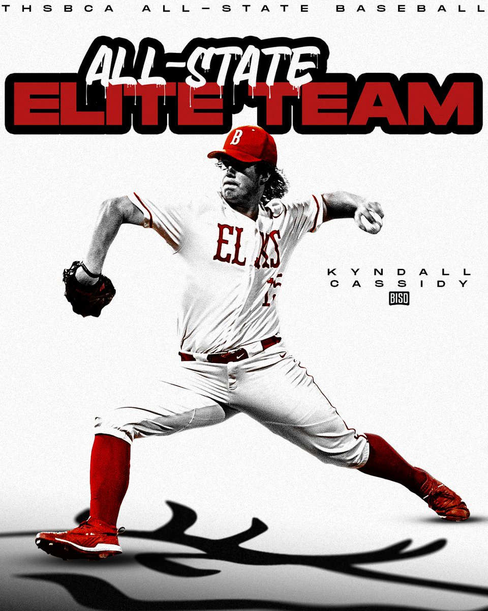 Congratulations to Kyndall Cassidy on being named to the Texas High School Baseball Coaches Association (THSBCA) All-State Elite Baseball Team. 

<a href="/ELK_Baseball/">Elk Baseball</a> | #BISDstandout