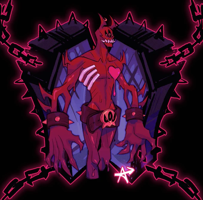 late to artfight but started off with 's cool character sangruel! #artfight2023