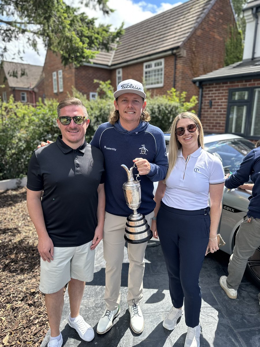 mooeymalam's tweet photo. @TheOpen @MercedesBenz @CameronSmithPGA @rippergc_ 

Pleasure having you here! Good luck for the week! Hopefully you can return again with #claretjug https://t.co/RzFuBBaYWv