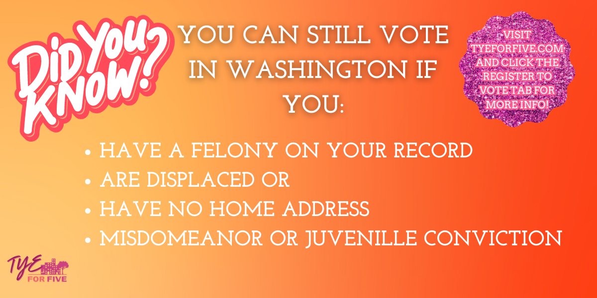 TyeForFive's tweet photo. 😊FRIENDLY REMINDER 😊
The last day to register to vote online is one week away! July 24th, 2023 is the final day voters can register online. After that, in person registration is available until 8pm on election day (8/1/23). ✔
#TyeForFive https://t.co/b3snjsKHCQ