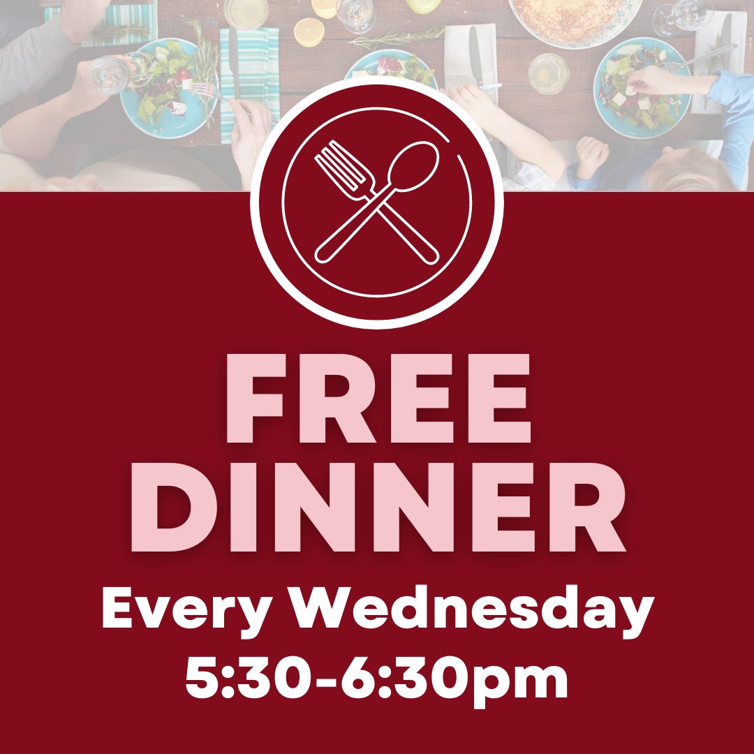 What's for dinner tonight? Let us decide! Join us for our weekly free dinner at 5:30pm. Everyone is invited! 

#freedinner #freedinnerintampa