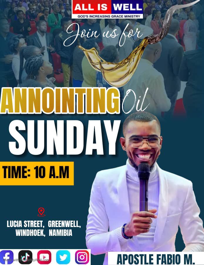 gigm_namibia's tweet photo. Counting down to the anointing service with our man of God apostle Fabio M has begun. https://t.co/kNISDhI5xI