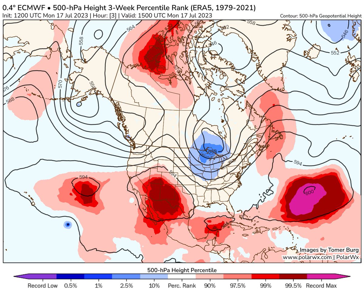 Avant un long🧵+complet (que je n'arrive pas a finir!) &amp; pour désamorcer les emballements, il est faux de parler de vagues de chaleur/canicules planétaires.
Il n'y a aucun mécanisme physique qui sous-tend cette affirmation. Ce que ns vivons a l’échelle globale correspond a...
1/n