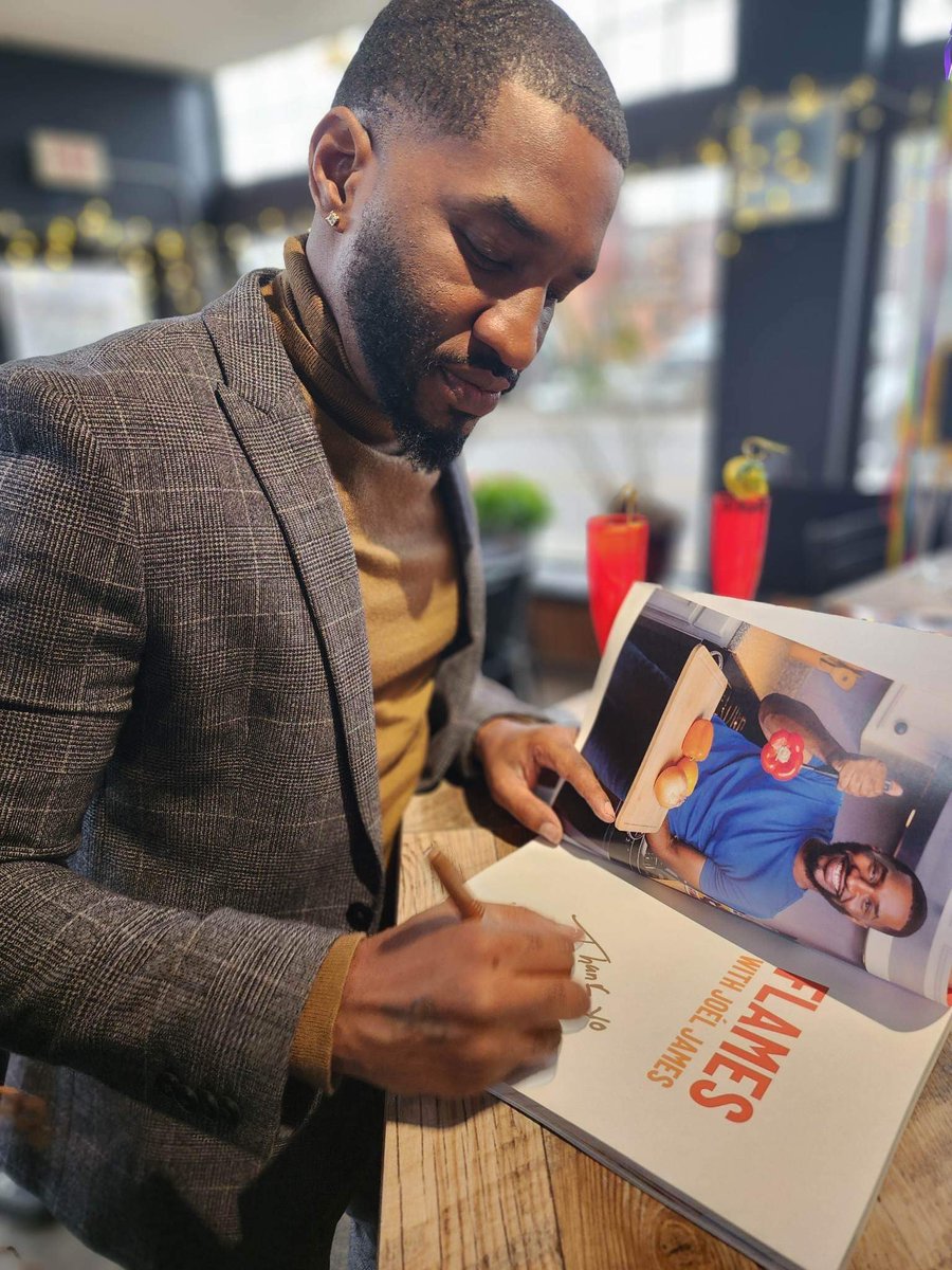cmpalmiter's tweet photo. The latest in my portfolio: The bold, colorful, cookbook I designed for @JoelJamesComedy. https://t.co/IsmUEfLLmU