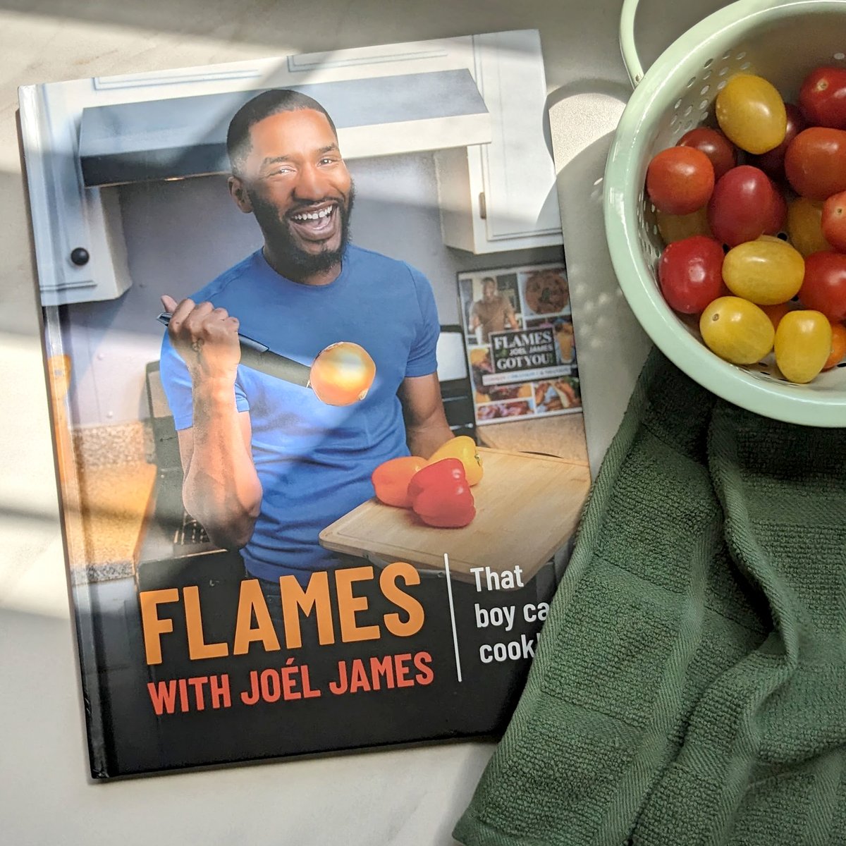 cmpalmiter's tweet photo. The latest in my portfolio: The bold, colorful, cookbook I designed for @JoelJamesComedy. https://t.co/IsmUEfLLmU