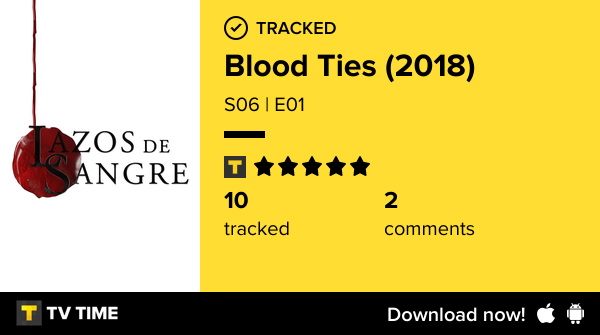 Kanon313x's tweet photo. Episode watched: S06 | E01 of Blood Ties (2018)! #lazosdesangre  10.00  https://t.co/E61TZObAjt #tvtime https://t.co/bX8H7LNv5B