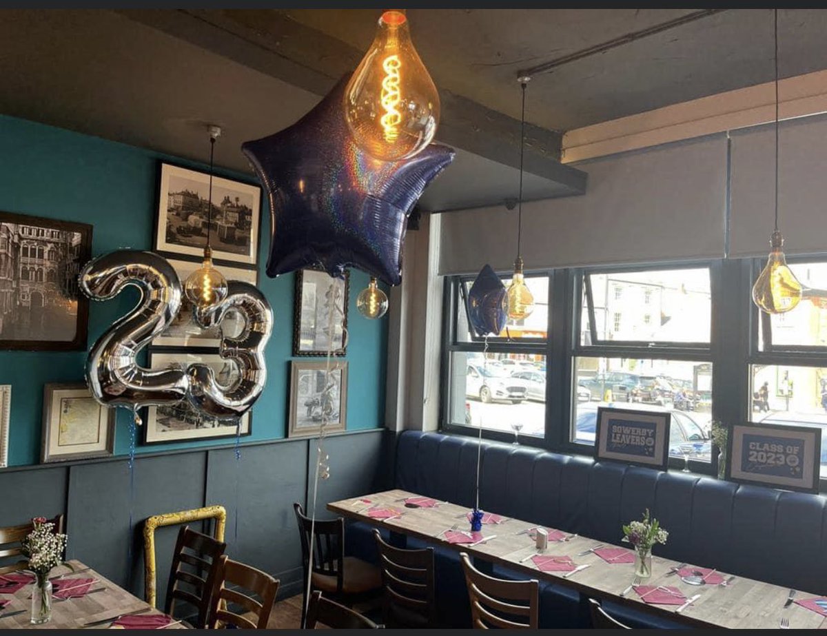 Thank you so much to the teachers, parents and Cleancore UK who sponsored all the balloons and deco for the year 6 leavers meal (we nearly took up the whole restaurant). It looked beautiful and the kids had a blast. Calm before the storm just some of the tables.#biancos