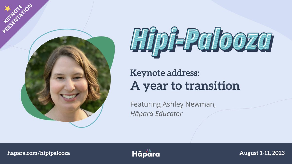 Join us on August 1, 2023, as we kick off Hipi-Palooza with a keynote address from famed Hāpara Educator and edtech expert <a href="/a_v_newman/">Ashley Newman</a>.

📢 Tune in to hear Ashley's words of wisdom and encouragement: hapara.com/hipipalooza 

#HipiPalooza
