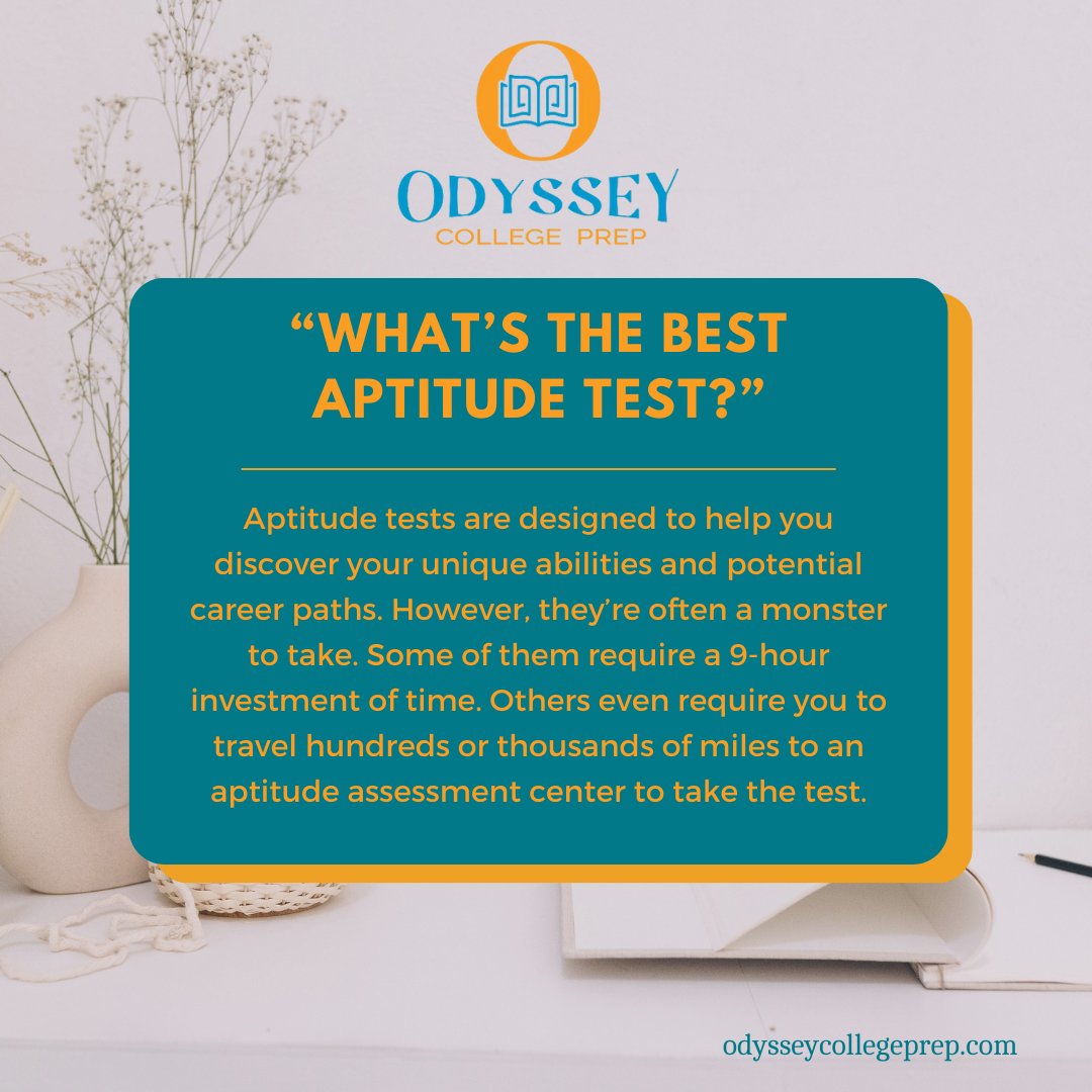 Which do you think is the best Aptitude Test?

Join our college prep & tutoring programs. Check our website odysseycollegeprep.com

#CollegeEssays #TipsForCollege #CollegeAptitudeTesting #College #AptitudeTesting