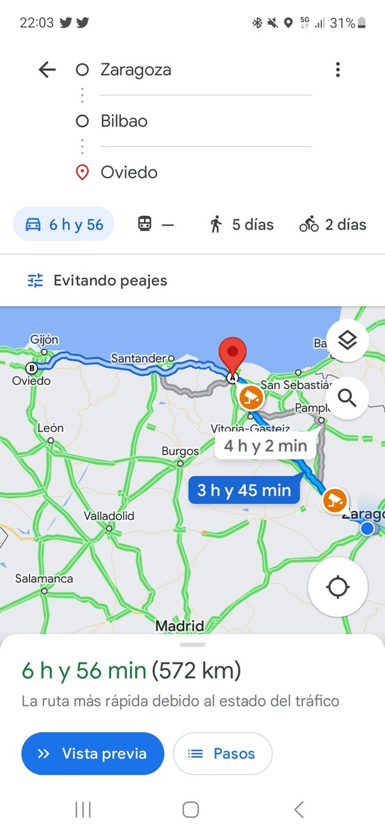 Hoy sólo 600km de carretera... con miniparada de turismo en Bilbao  mitad puertos y bosques, se me acaba la playlist de #Spotify #roadtrip #mariconductora #megustaconducir #evitandopeajes #yariscross #segundaetapa #viajerainsaciable