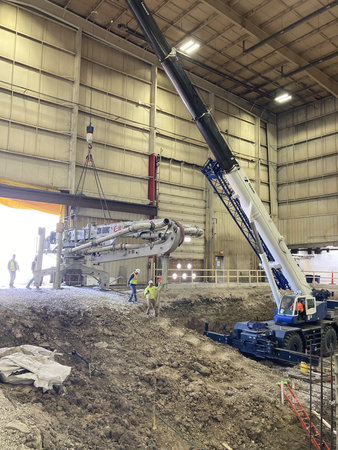 WielandBuilds's tweet photo. WIELAND began construction on the Magna Cosma plant in January 2023. The project includes a 23 ft press pit, 2000-ton Mechanical Eccentric press, scrap building, and scrap tunnel with conveyer belt. The 3,000 SF addition is scheduled to be completed in fall 2023. #WIELANDbuilds https://t.co/8g089bFTlT