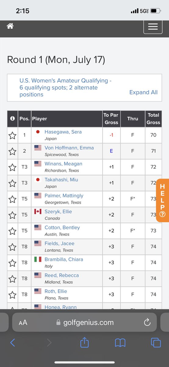 emmakvh13's tweet photo. Qualified today with a 71👏 So excited to compete in the US Women’s Am at Bel-Air CC!! https://t.co/tSSm9ZeWCb